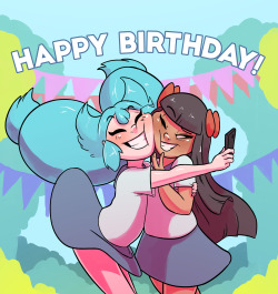 siebedraws:  Happy birthday, Balooga!Make it an awesome day ok \o/   Besties, yo. Oh man, this is super adorable! Thanks a lot, Seebs! ;u;