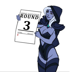 adultart-marmar:  Lina manages to expand her lead gaining 102 votes vs the meager 59 votes her sister got. But we are only in the early game and the Slutathon will go on for quite some time. Rylai will have more than enough opportunites to catch up !