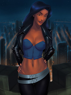 superheropinups:  Elisa Maza - Sunsetriders7