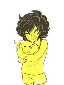 chiicharron:  i have this dumb headcanon that wont leave me alone where yang bleaches her hair and tiny yang has really poofy black hair 