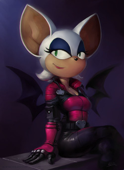 bookofrat: Rouge the bat Didn’t think I’d get to finish, injured my stupid self shoveling earlier, but managed to get it in a place i like so hope you all enjoy sas much as I did painting it! 