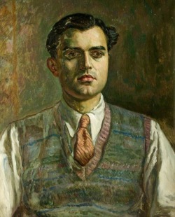 the-paintrist:  somanyhumanbeings:Michael Rothenstein, Self-Portrait William Michael Rothenstein RA (19 March 1908 – 6 July 1993) was an English printmaker, painter and art teacher.Born in Hampstead, London, on 19 March 1908, he was the youngest of