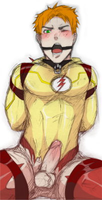 halakadira:  Wally West as the Flash!(adding the cum was difficult haha experimenting)