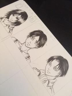  Kuragehime (Princess Jellyfish) mangaka Higashimura Akiko (東村 アキコ) unveiled her sketches for an upcoming SnK card game! (Source)  She praises Isayama for expressing personality through the characters&rsquo; facial features, which helps bring