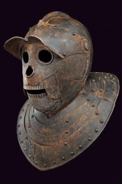    The Savoyard helms - a type of closed burgonet in use in the XVIIth century, it was also called the death’s head helmet in German. Even though the field of view was restricted (better helmet for jousting than combat), freedom of movement in that