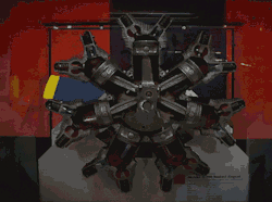 trigonometry-is-my-bitch:  A Radial engine in motion    looks like helicopter dick 