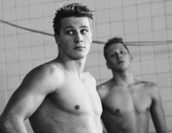 slovak-boys:  Shirtless Slovak swimmers Nikolaj and Daniel