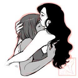 sinksanksockie:  Korrasami (B1)  Sketchy sketchy sketchy. But my darling @vixiebee asked for Korrasami as part of the couples meme I reblogged on my personal account, and I’m here to deliver! I will never not love drawing these beebs.  