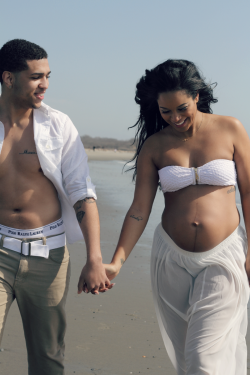 crucialsayslisten:  Babe and I during our maternity shoot.. 