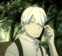 buttercream-frosted-zeeduivel:There are many reasons to love Mushi-shi and like half of them are Ginko’s face