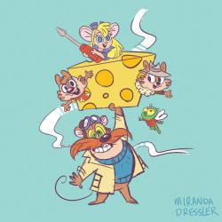 mirandadressler:  Ch-Ch-Ch-Chip N Dale: Rescue Rangers!Another rough for an upcoming art show…