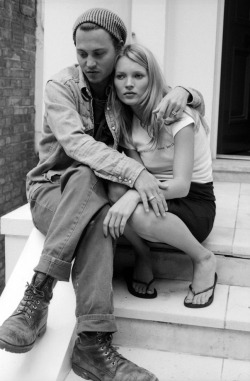 katemoss:  Kate Moss and Johnny Depp photographed