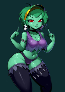 psycoilgoldencoin:  Finaly finished  fanart on the cutest zombie girl! Rottytops from Shantae.   find me on Hentai Foundry \ Furaffinity    