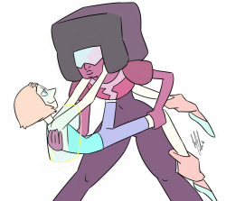 gemshipartwork:  Heres the pearlnet that I forgot to add with that pealr pairings page. I may do a Lapis page next. This is good for me to do little sketches like this to help me through the art block. Enjoy you peeps that like all these pairings. 
