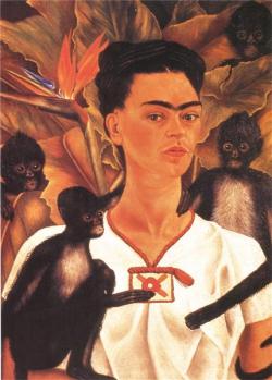 fridakahlo-art:    Self Portrait with Monkeys (1943)  Frida Kahlo  