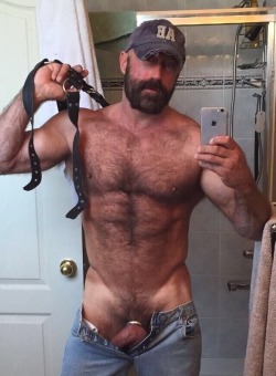horny-dads:  Oh Daddy i like your hairy Chest and the Cockring   horny-dads.tumblr.com   