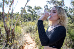 Remember to rehydrate while hiking!
