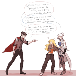 dashingicecream: an elderburn/qrow confrontation scene i’ve been thinkin about off and on for a while now :3 fight fight fight fight fight 
