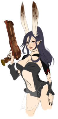 In case you FFXIV fans needed some Hilda cosplaying Fran in your life.Done for one of my request nights. 