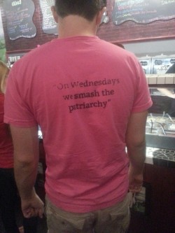 skypestripper:  theawkwardterrier:  The guy in front of me when I was getting ice cream tonight was wearing this.  update: i banged him 