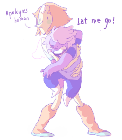 gogomo:   ♥!!! how cute was tiny 80′s amethyst! i figure pearl handling her like an overactive puppy must have been a regular occurrence. 