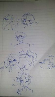 ienjoypussycats:  So my friend told me I should draw what Orihime, Rukia and Ichigo (from Bleach)’s child should look like. Now he ships Orihime and Ichigo while I am obviously a Ichiruki kinda gal.   He laughed at the pic and told me I’m childish