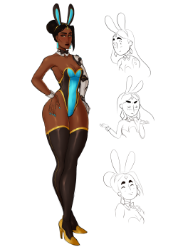 dacommissioner2k15: nervmaid:  someone requested sym in a playboy bunny outfit so  Good Lawd!!!  