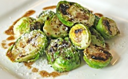 prettybalanced:  Balsamic Grilled Brussel Sprouts with Parmesan 