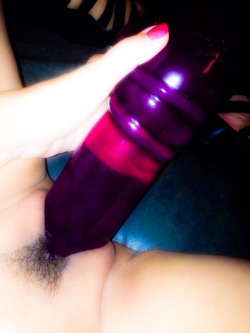 gettingstuffed:  This is a familiar sight. Sometimes I take over for the toy and cum, then stuff the toy back in her and eat her to orgasm.  Nothing better than sliding your dick in after she&rsquo;s used a massive toy, and feeling how loose and slack