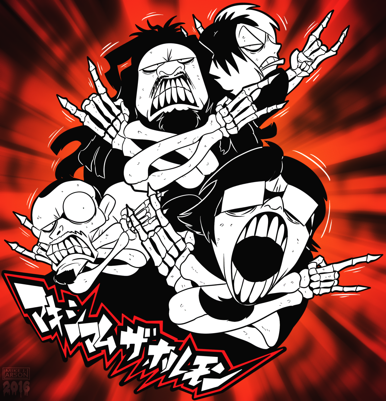 Wanted to make some fan art for one of my favorite bands, Maximum the Hormone&hellip;