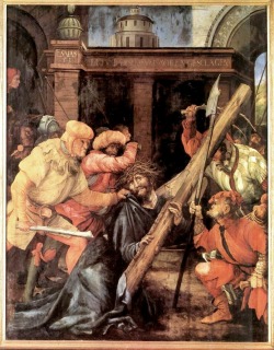 Matthias Grünewald (Würzburg, ca. 1480 – Halle, 1528); Christ carrying the Cross, c. 1523-24; oil on wood, 152 x 193 cm; Kunsthalle, Karlsruhe