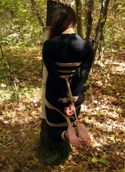 ticklish-lexi:Probably one of my more out there fantasies is to be tied up in the woods. Kinda like this. Then jam and honey is smeared on my sensitive bits. And then left for the insects to come. The bites itching driving me crazy as I’m forced to