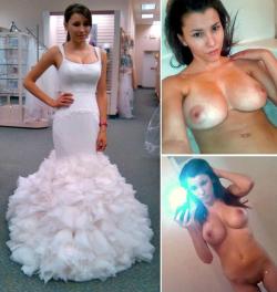smokinhotwives:  Dressed or undressed she looks great!  dress shopping