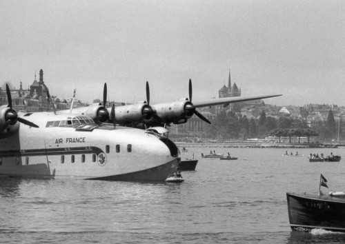 bigglesworld:  Latécoère 631. Long range flying boat carrying max of 46 pax. Type first flew in 1942. 11 were built, all were either lost or scrapped by 1955. Air France, Genéve, 1948