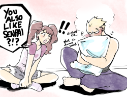 ful-fisk: Need to draw more of Kanji and Rise’s friendship because its my fave