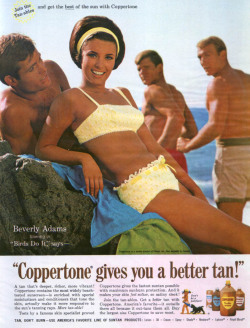 Beverly Adams /Coppertone ad. 1966