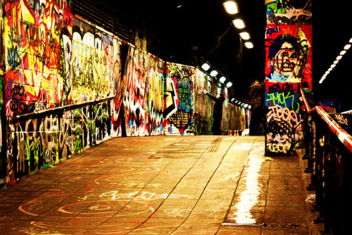 XXX mysticalshamanjosh:   graffiti tunnel. london, photo