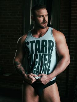 homosexualdelights:  Austin Wolf wearing the Starrfucker Magazine Tank | Photography by Jeremy Lucido