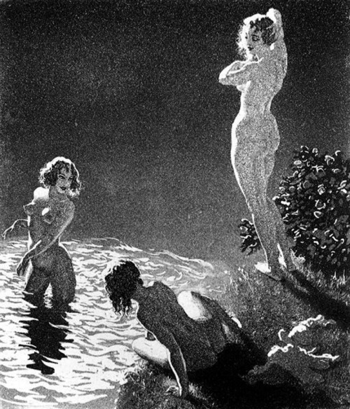 justineportraits:  Norman Lindsay      Yvonne and the Syrens