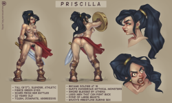 sweetharpy:  Looks like Tavris (Meg and Davrog’s son) will have a girlfriend soon ;) Her name is Priscilla and she’s a tough Greek warrior. Watch process GIF and high resolution version on my Patreon page.   