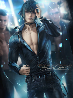 sakimichan:   My take on kpop inspired version of Noctis from final fantasy 15 aka the boy band FF game among st my friends and I &lt;3sfw/nsfw psd,hd jpg, video process etc-https://www.patreon.com/posts/22971361  