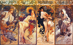 pointetothesky:  Alphonse Mucha &ldquo;Alfons Maria Mucha (Ivančice, 24 July 1860 – Prague, 14 July 1939), often known in English and French as Alphonse Mucha, was a Czech Art Nouveau painter and decorative artist, known best for his distinct style.