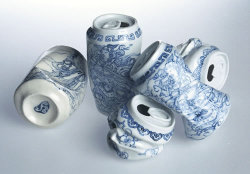 hiroshimas:  v-entricles:  Lei Xue, Porcelain Soda Can.  。 