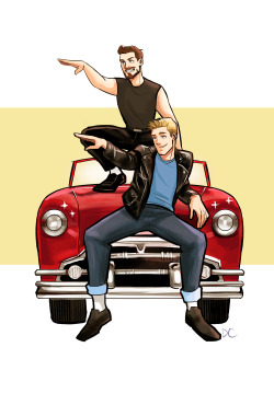 dchanberry:  Well this car could be systematic,hydromatic,ultramatic,Why couldn’t it be grease lightning!I JUST REALLY WANTED TO DRAW A STONY GREASER AU BECAUSE OF GREASE LIVE, OKAY. 