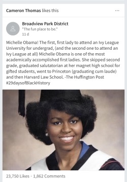 beautyandthickness:  thehijabstylist:  I knew she had a degree but didn’t know she was the most educated First Lady.   Black excellence