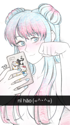 tabletorgy-art:Ranma ½ but it doesn’t play around 1987 and Ranma gets 50+ Snapchats like this per day