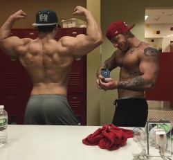 musclegodselfies:  young muscle pups competing to see who can get bigger for their muscle dom