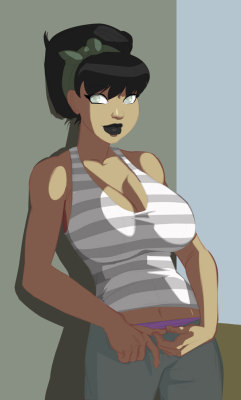 morganagod:  Older Toph Chilling by morganagod  Felt like trying a simple “dark/light” cel shaded piece. Tried to keep it as simple as possible, because I think I complicate things too much. Why is she looking at you? Uh…Reasons…     &lt; |D’‘‘‘‘