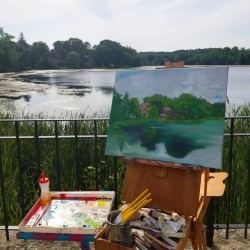 Landscape Oil Painting 16&quot;x20&quot;  (at Melrose, Massachusetts) https://www.instagram.com/p/BzgkTLyl3Yl/?igshid=nyetboh8n6t3