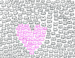 mayondessine:  Day 20/365 : Love from cats !  Love kitties&rsquo; may copy this.